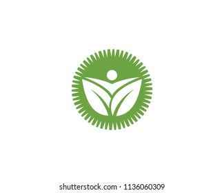  Tree green people identity card vector logo template
