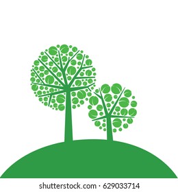 tree, green, shape, wallpaper tree, illustration tree. 