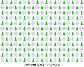 tree green snowflakes