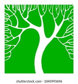 tree green and white graphics