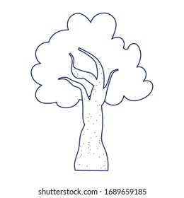Tree greenery. Nature botanical.  Isolated design vector illustration, line style iconx