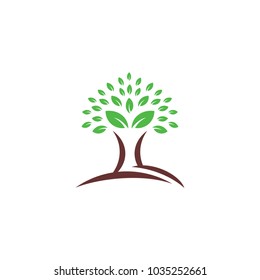 Tree Eco Logo Design Vectorillustration Stock Vector (Royalty Free ...