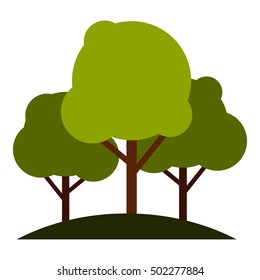 Tree group icon. Flat illustration of tree group vector icon for web design