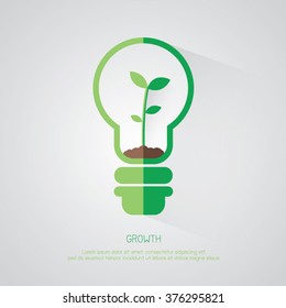 tree grow in a light bulb