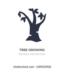 tree growing icon on white background. Simple element illustration from Nature concept. tree growing icon symbol design.