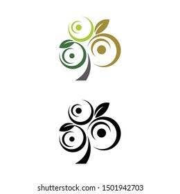 tree growth abstract logo designs vector