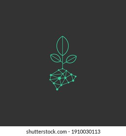 Tree, growth and Brain Concept. Logo Illustration