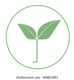Tree growth eco concept design, vector
