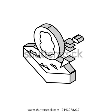 tree growth on organic soil isometric icon vector. tree growth on organic soil sign. isolated symbol illustration
