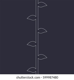 Tree growth vector diagram. Linear tree growth, nature leaf growth, plant growth illustration - stock vector. Seamless pattern.