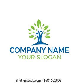 Tree Growth Vector Logo Template Stock Vector (Royalty Free) 1604181802 ...