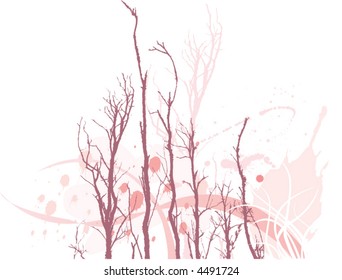 Tree with grunge background