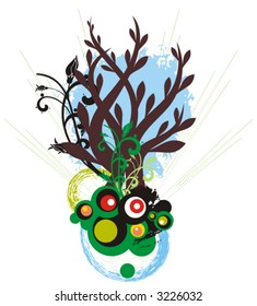 Tree grunge background series. Check my portfolio for more of this series as well as thousands of other great vector items.