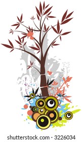 Serie de fondo de grunge de árbol. Revisa mi portafolio para más de esta serie así como miles de otros grandes vectores.