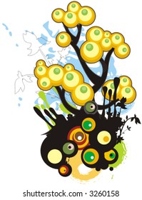 Tree grunge background series. Check my portfolio for more of this series as well as thousands of other great vector items.
