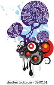 Serie de fondo de grunge de árbol. Revisa mi portafolio para más de esta serie así como miles de otros grandes vectores.