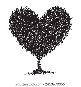 Tree grunge hand drawn illustration