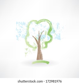 Tree grunge icon