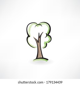 Tree grunge icon