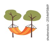 Tree hammock icon clipart avatar logotype isolated 