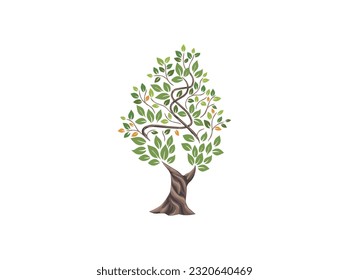 tree hand drawing art vector illustration