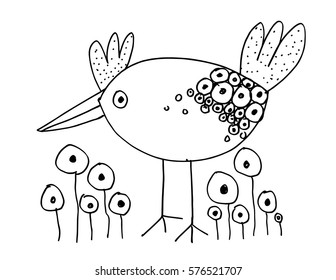Tree hand drawing illustration . Decorative style
