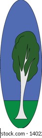 Tree hand drawn design, illustration, vector on white background.