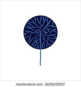 tree hand drawn flat design botanical element vector