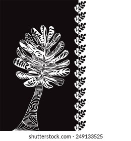 tree hand drawn for your design - Illustration Can be used for desktop wallpaper or frame