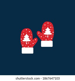 Tree Hand Gloves Christmas Icon