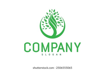 Tree and Hand Logo Design