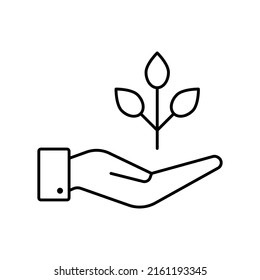 tree hand Vector icon which is suitable for commercial work and easily modify or edit it

