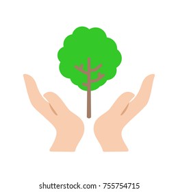 The tree and hands