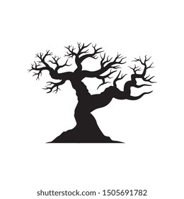 Tree Happy Halloween icon vector illustration