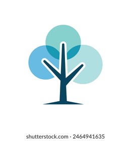 tree heart abstract logo symbol