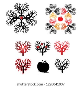 tree heart black