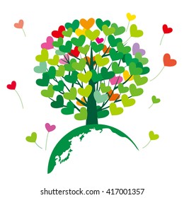 Tree of heart to bloom on the earth