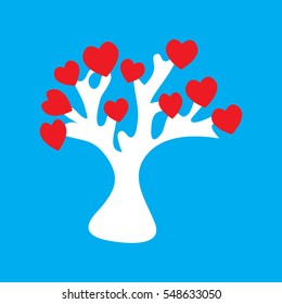 tree, heart, icon, vector illustration eps10