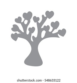 tree, heart, icon, vector illustration eps10
