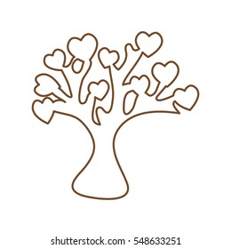 tree, heart, icon, vector illustration eps10