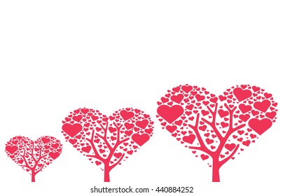 tree of heart , love tree symbol vector