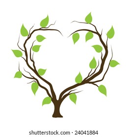 tree in heart shape