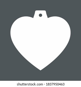 Tree heart toy decoration quality vector illustration cut