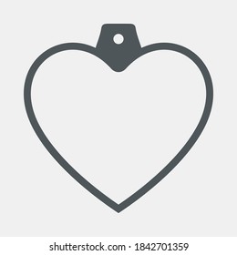 Tree heart toy decoration quality vector illustration cut