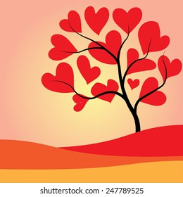 tree of heart vector. EPS10