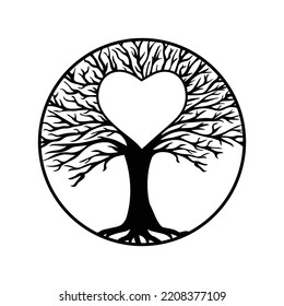 Tree of Heart Wall Interior Decor Crafts Design