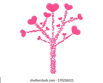 tree hearts