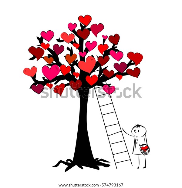 Tree Hearts Stock Vector (Royalty Free) 574793167