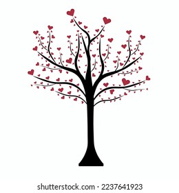 tree with hearts follow my heart for valentine's day holiday