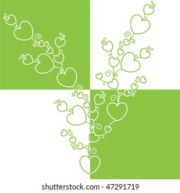 The tree of hearts. Vector illustration.